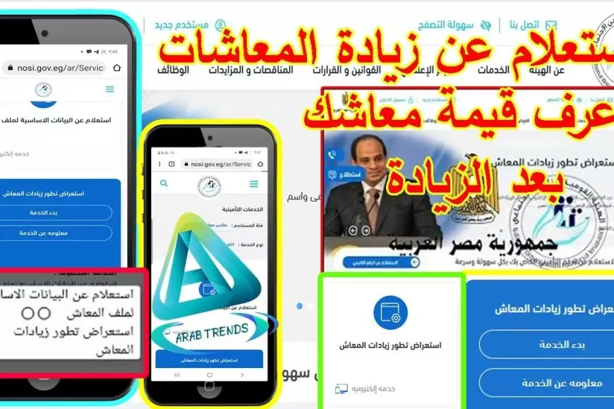 الهيئة القومية للتأمينات الاجتماعية استعلام عن معاش التأمينات بالرقم القومي 2025 عبر nosi.gov.eg