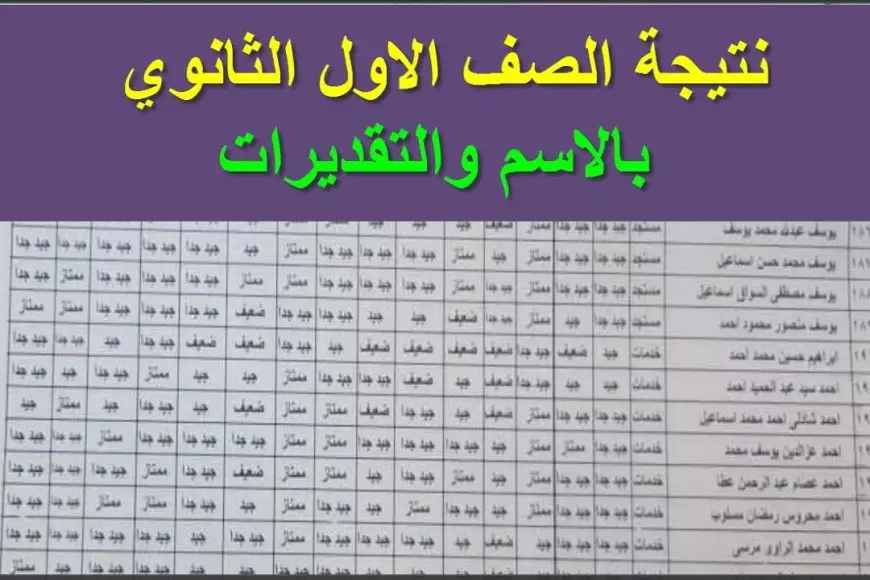 رابط نتيجة الصف الأول الثانوي الترم الأول 2025 إلكترونيًا عبر بوابة التعليم الأساسي