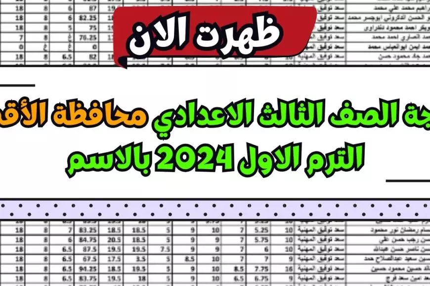 نتيجة الشهادة الإعدادية في محافظة الأقصر 2025 برقم الجلوس عبر  البوابة الإلكترونية لمحافظة الأقصر